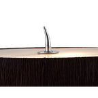 M1138/BS Eve Table Lamp 2 Light E27 Small Polished Chrome Black Oval Shade