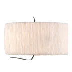 M1138 Eve Table Lamp 2 Light E27 Small Polished Chrome White Oval Shade