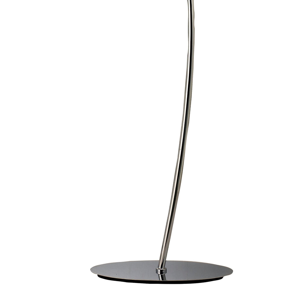 M1139/BS Eve Floor Lamp 2 Light E27 Polished Chrome Black Oval Shade
