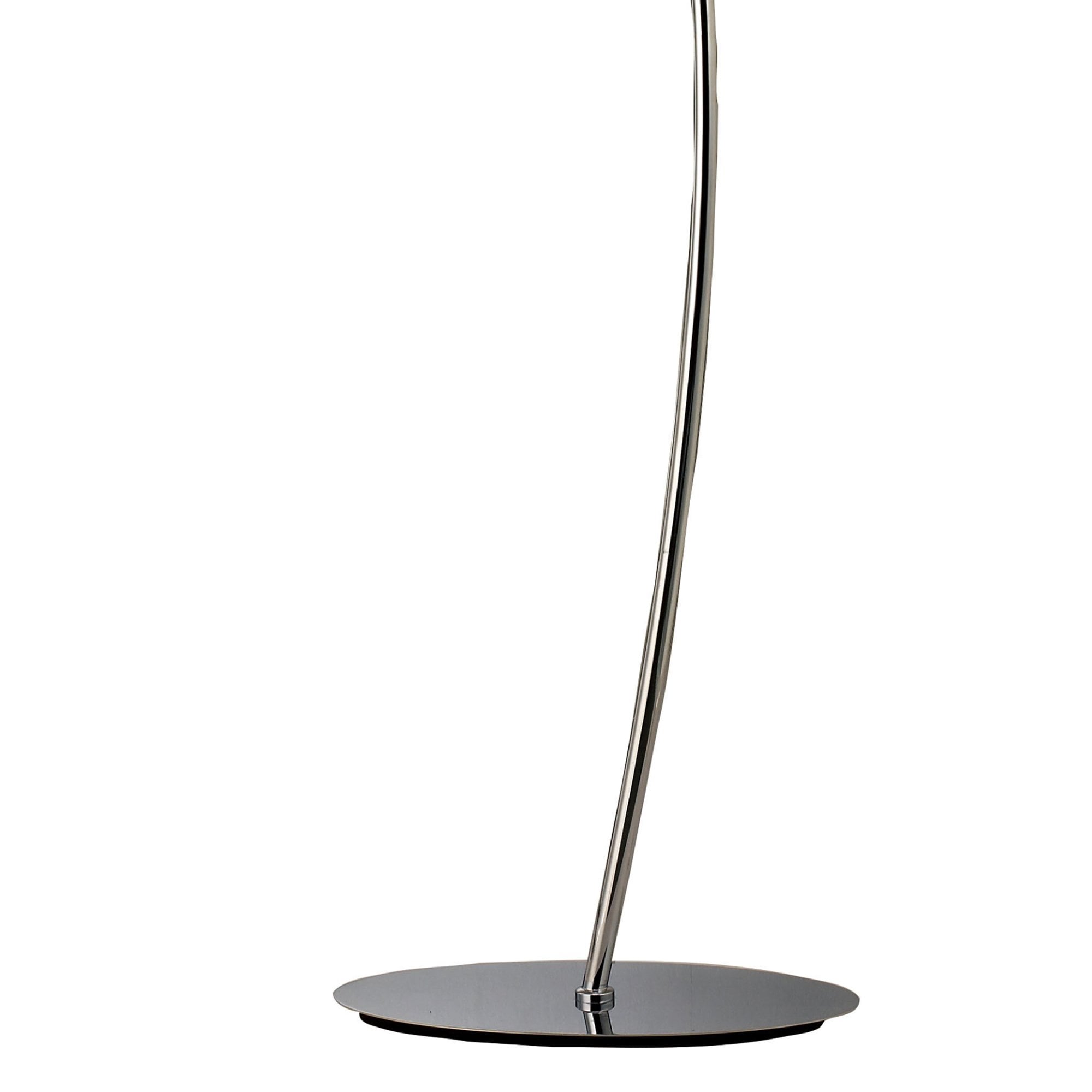 M1139/BS Eve Floor Lamp 2 Light E27 Polished Chrome Black Oval Shade