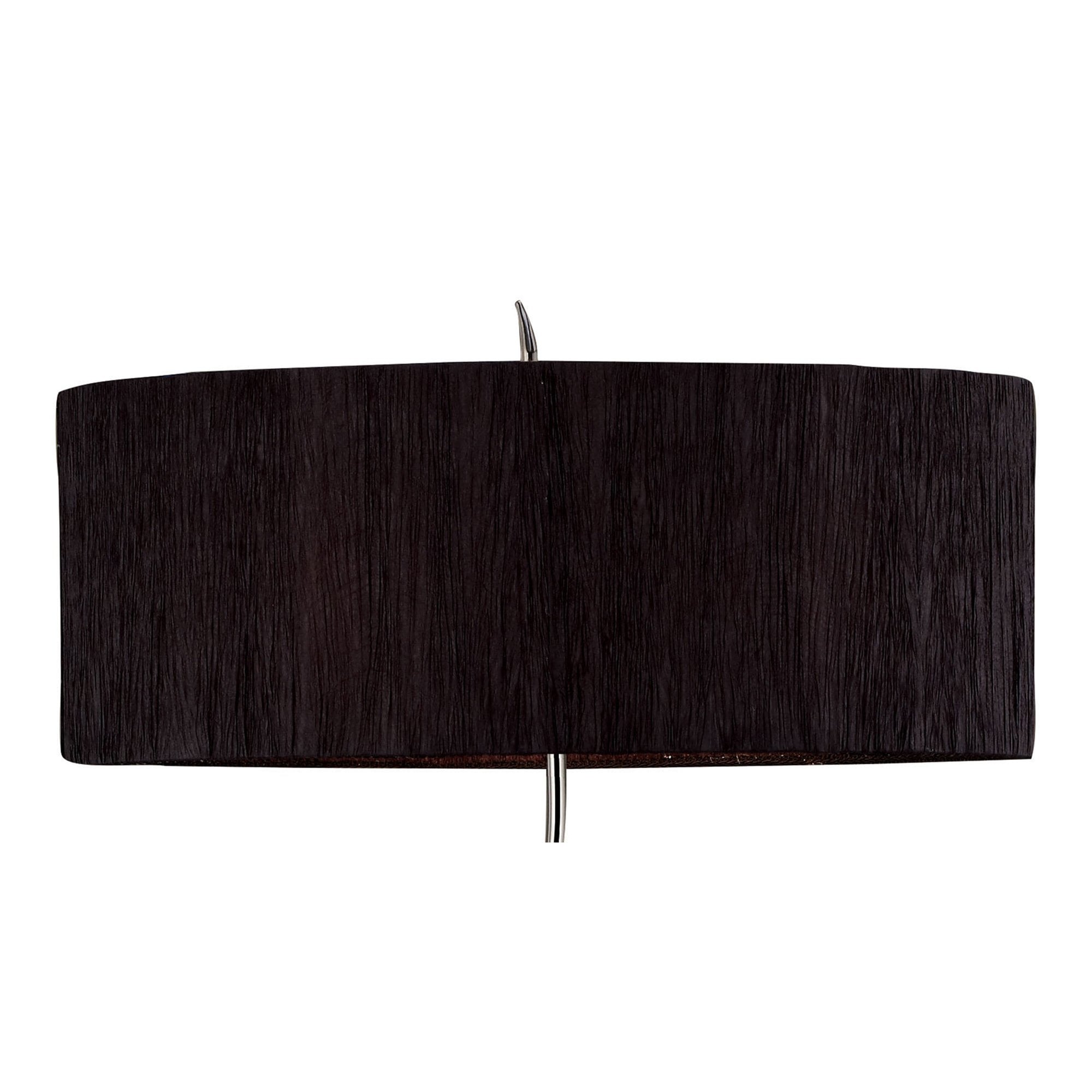 M1139/BS Eve Floor Lamp 2 Light E27 Polished Chrome Black Oval Shade