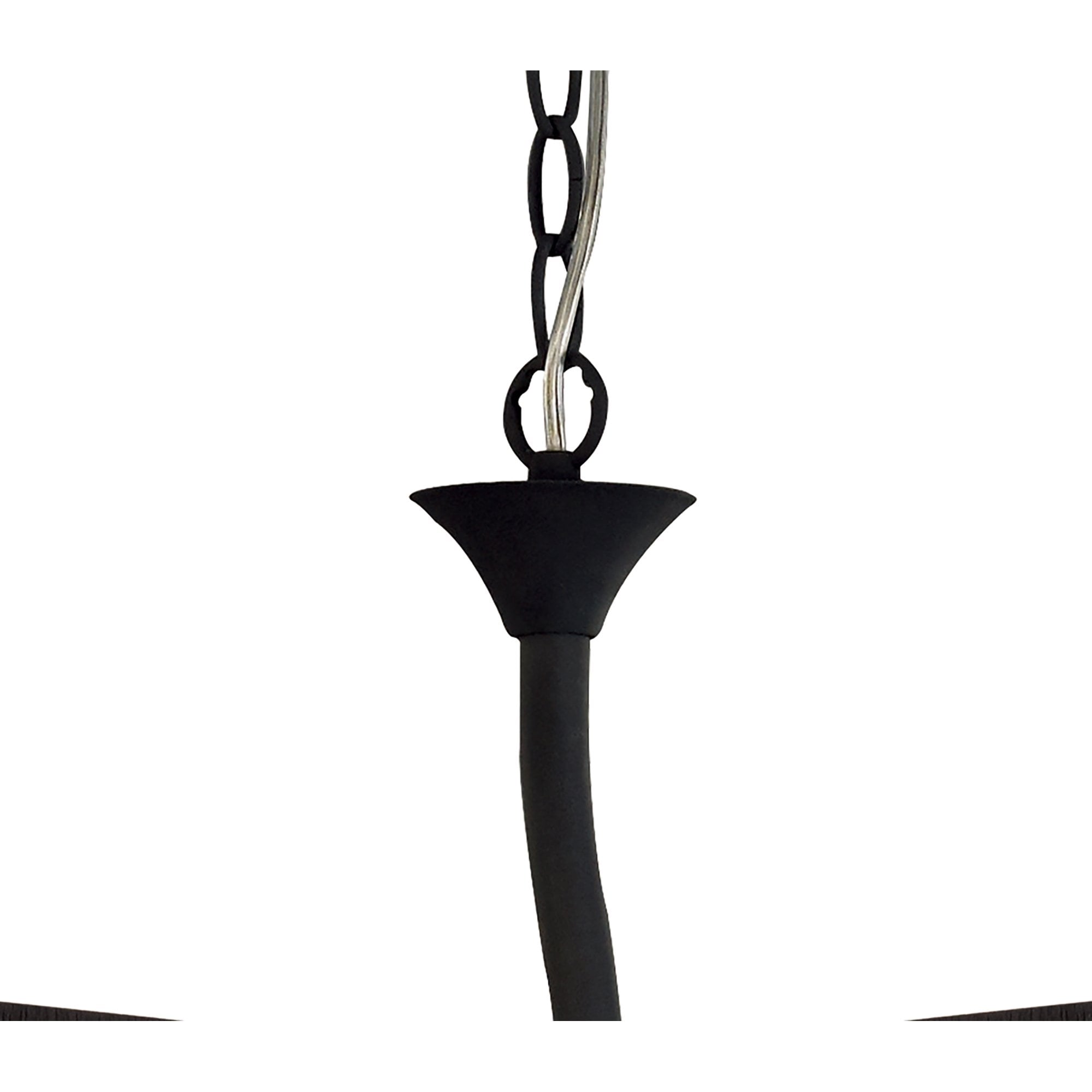 M1150/BS Eve Linear Pendant 2 Arm 4 Light E27 Anthracite Black Oval Shades