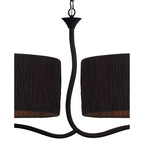 M1150/BS Eve Linear Pendant 2 Arm 4 Light E27 Anthracite Black Oval Shades