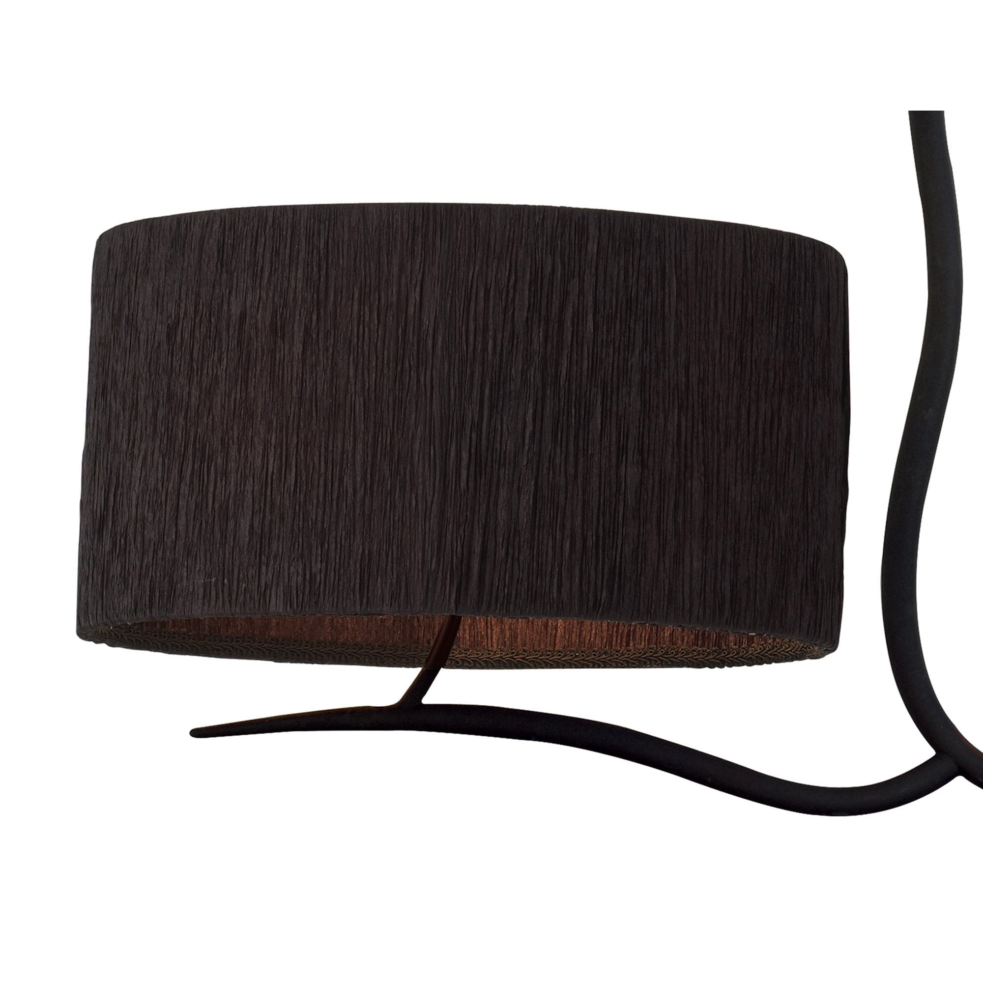 M1150/BS Eve Linear Pendant 2 Arm 4 Light E27 Anthracite Black Oval Shades