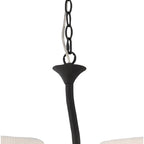 M1150 Eve Linear Pendant 2 Arm 4 Light E27 Anthracite White Oval Shades
