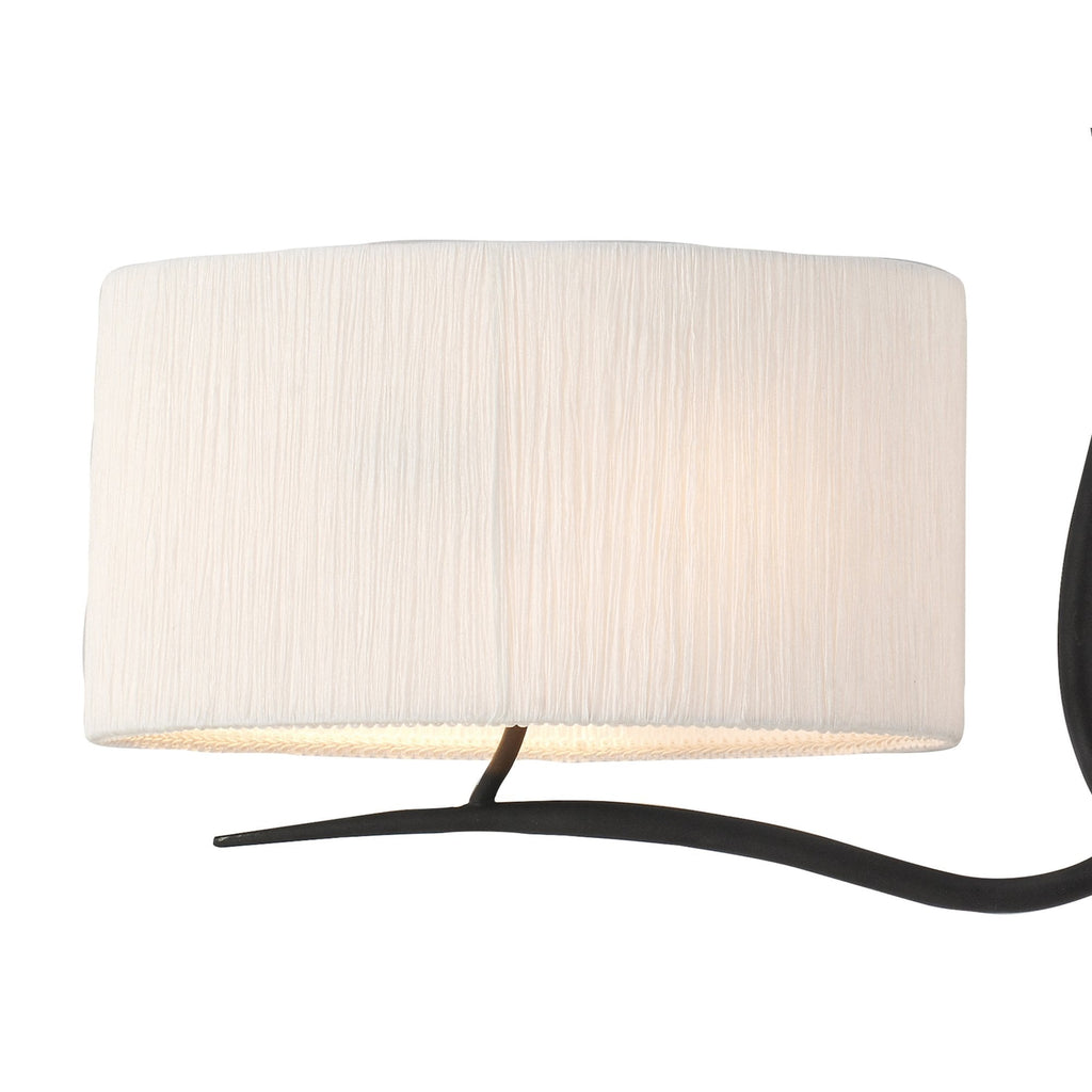 M1150 Eve Linear Pendant 2 Arm 4 Light E27 Anthracite White Oval Shades