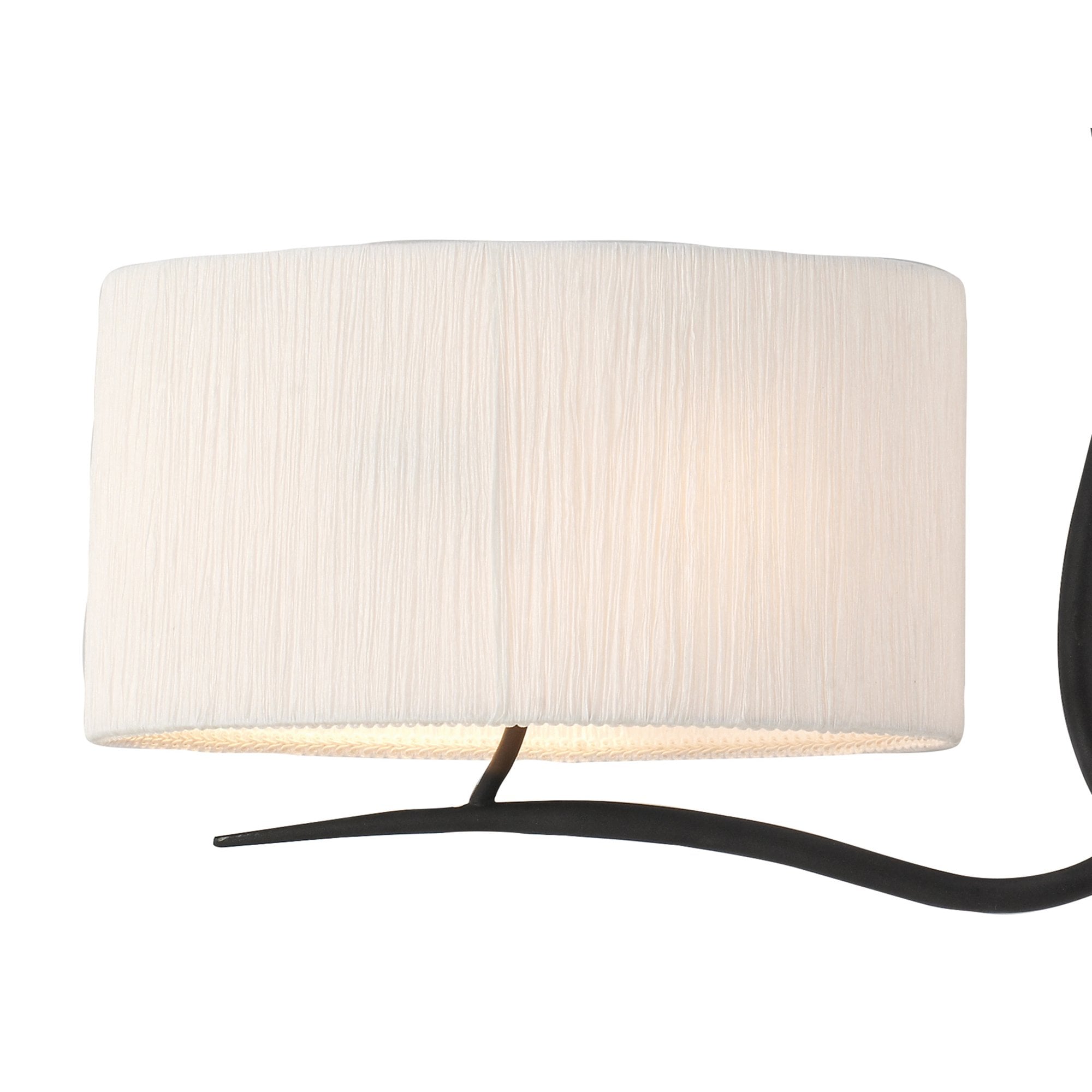 M1150 Eve Linear Pendant 2 Arm 4 Light E27 Anthracite White Oval Shades
