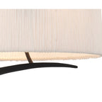 M1150 Eve Linear Pendant 2 Arm 4 Light E27 Anthracite White Oval Shades