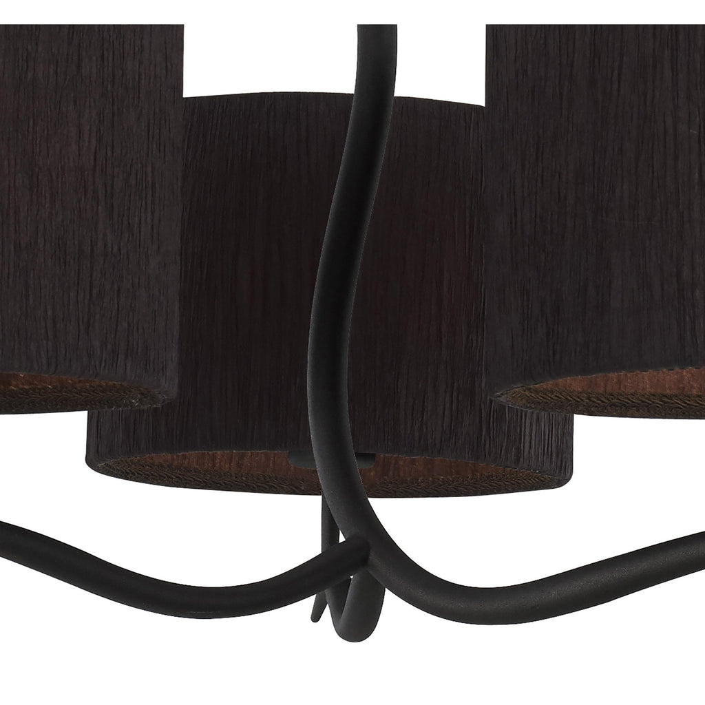M1151/BS Eve Pendant 3 Light E27 Anthracite Black Round Shades