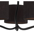M1151/BS Eve Pendant 3 Light E27 Anthracite Black Round Shades