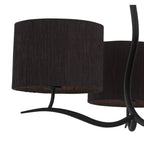 M1151/BS Eve Pendant 3 Light E27 Anthracite Black Round Shades