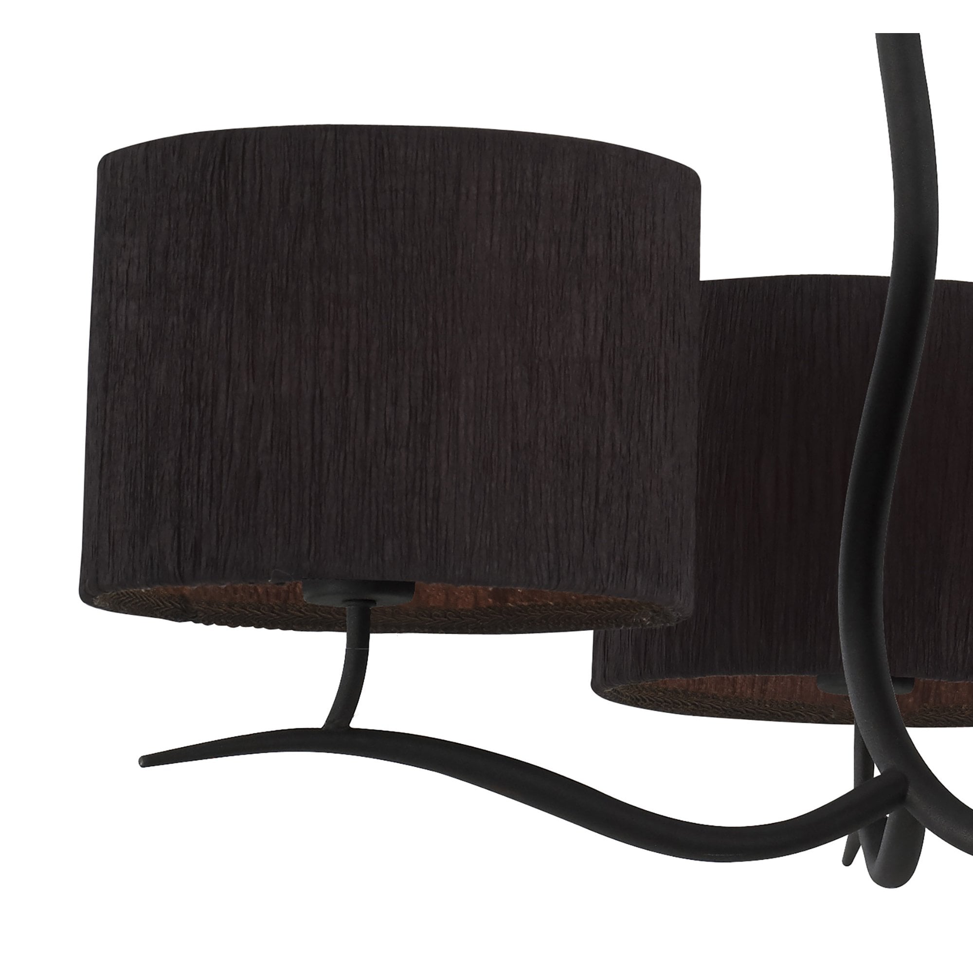 M1151/BS Eve Pendant 3 Light E27 Anthracite Black Round Shades