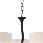 M1151 Eve Pendant 3 Light E27 Anthracite White Round Shades
