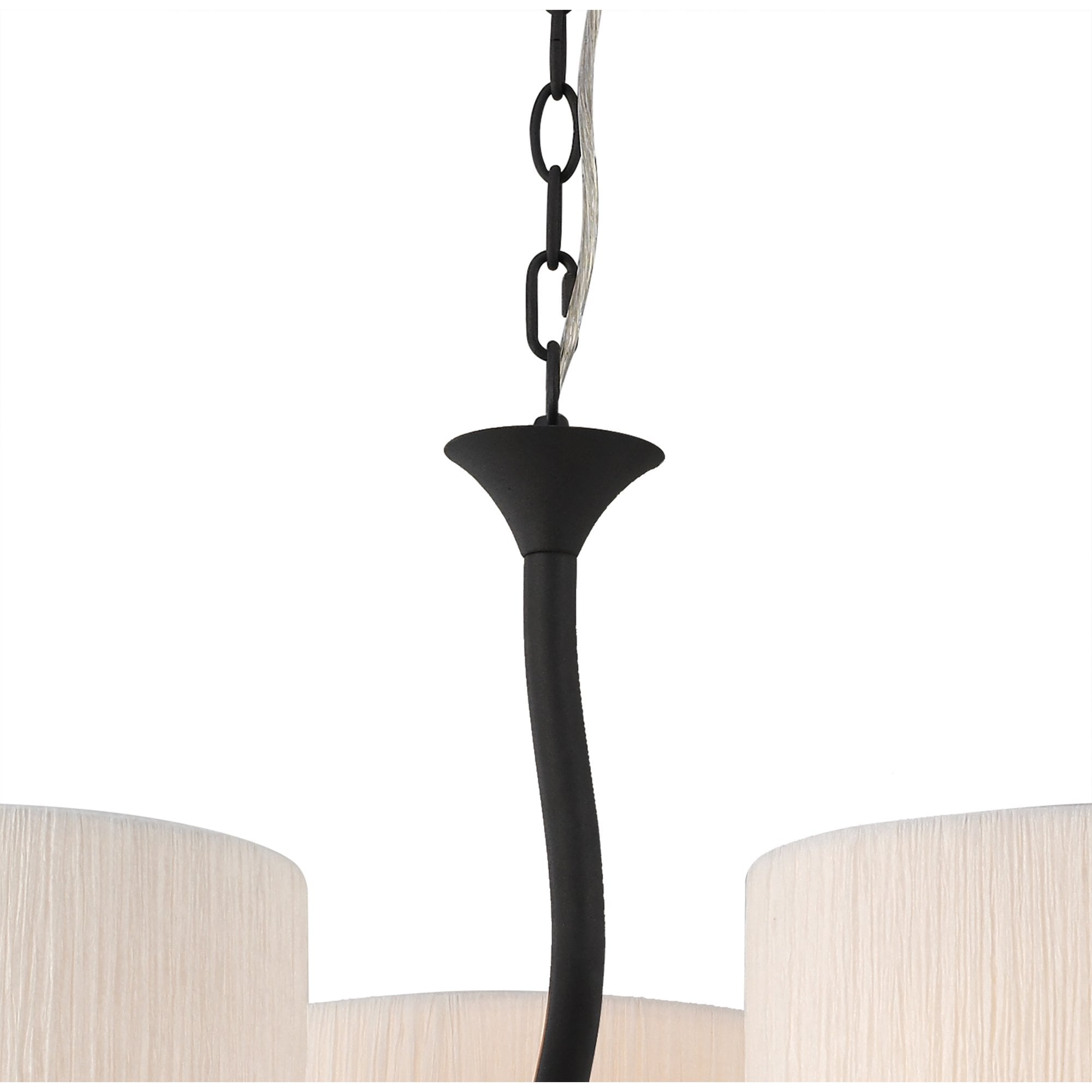 M1151 Eve Pendant 3 Light E27 Anthracite White Round Shades
