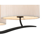 M1151 Eve Pendant 3 Light E27 Anthracite White Round Shades
