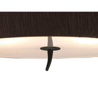 M1152/BS Eve Semi Flush 2 Light E27 Anthracite Black Oval Shade