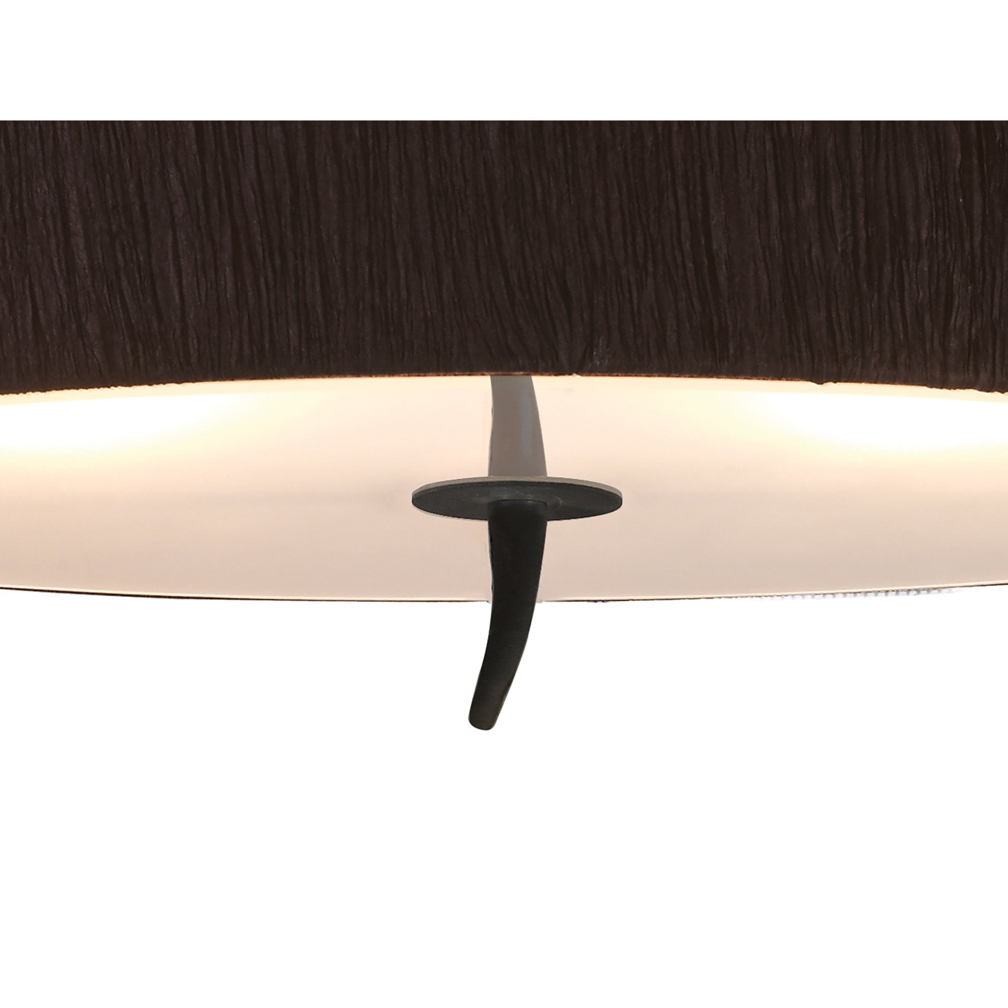 M1152/BS Eve Semi Flush 2 Light E27 Anthracite Black Oval Shade