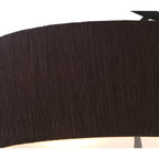 M1152/BS Eve Semi Flush 2 Light E27 Anthracite Black Oval Shade