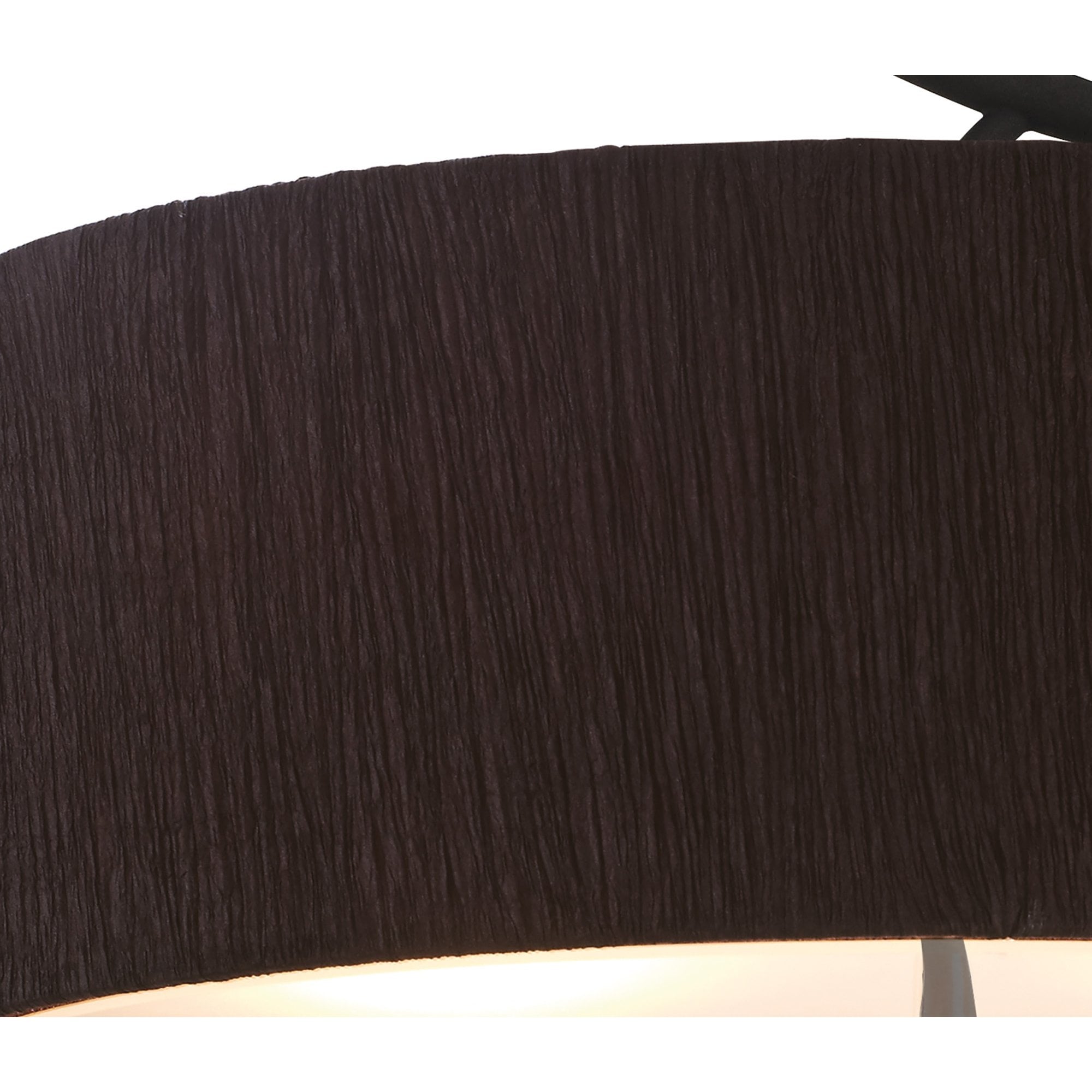 M1152/BS Eve Semi Flush 2 Light E27 Anthracite Black Oval Shade