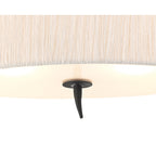 M1152 Eve Semi Flush 2 Light E27 Anthracite White Oval Shade