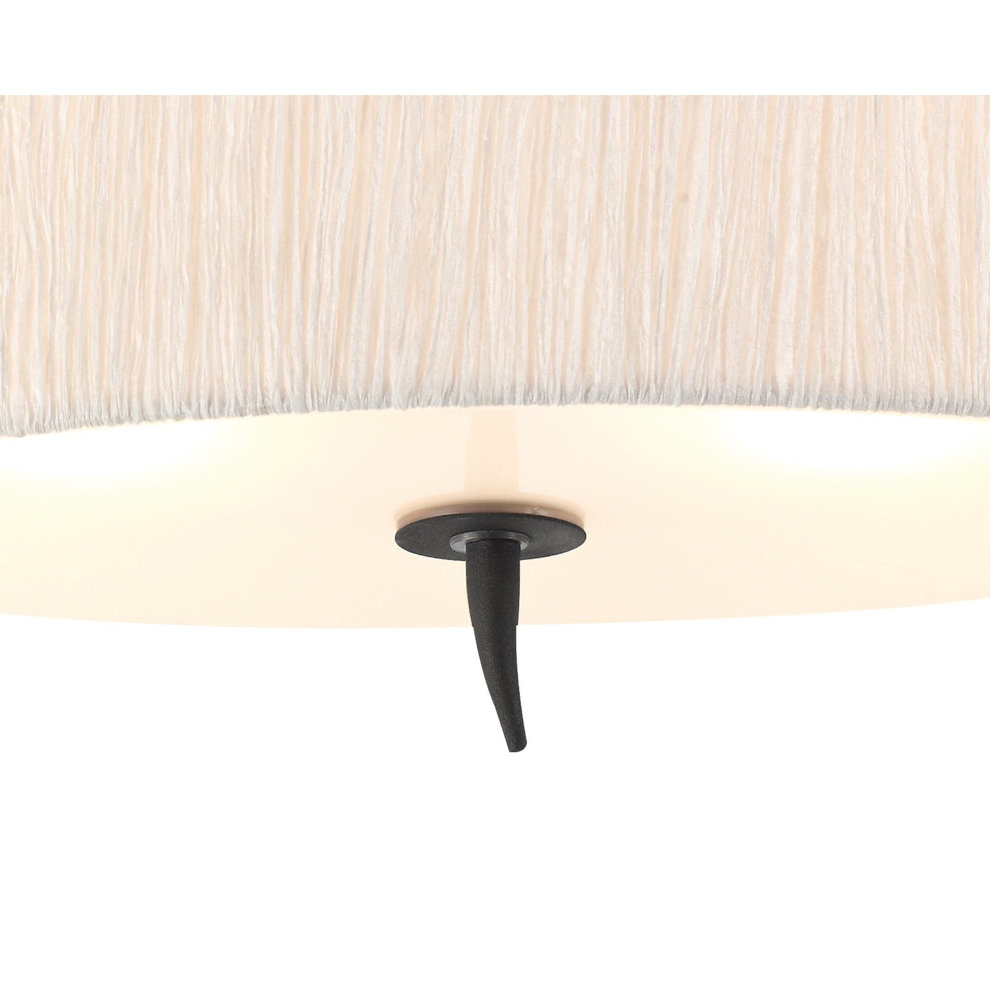 M1152 Eve Semi Flush 2 Light E27 Anthracite White Oval Shade