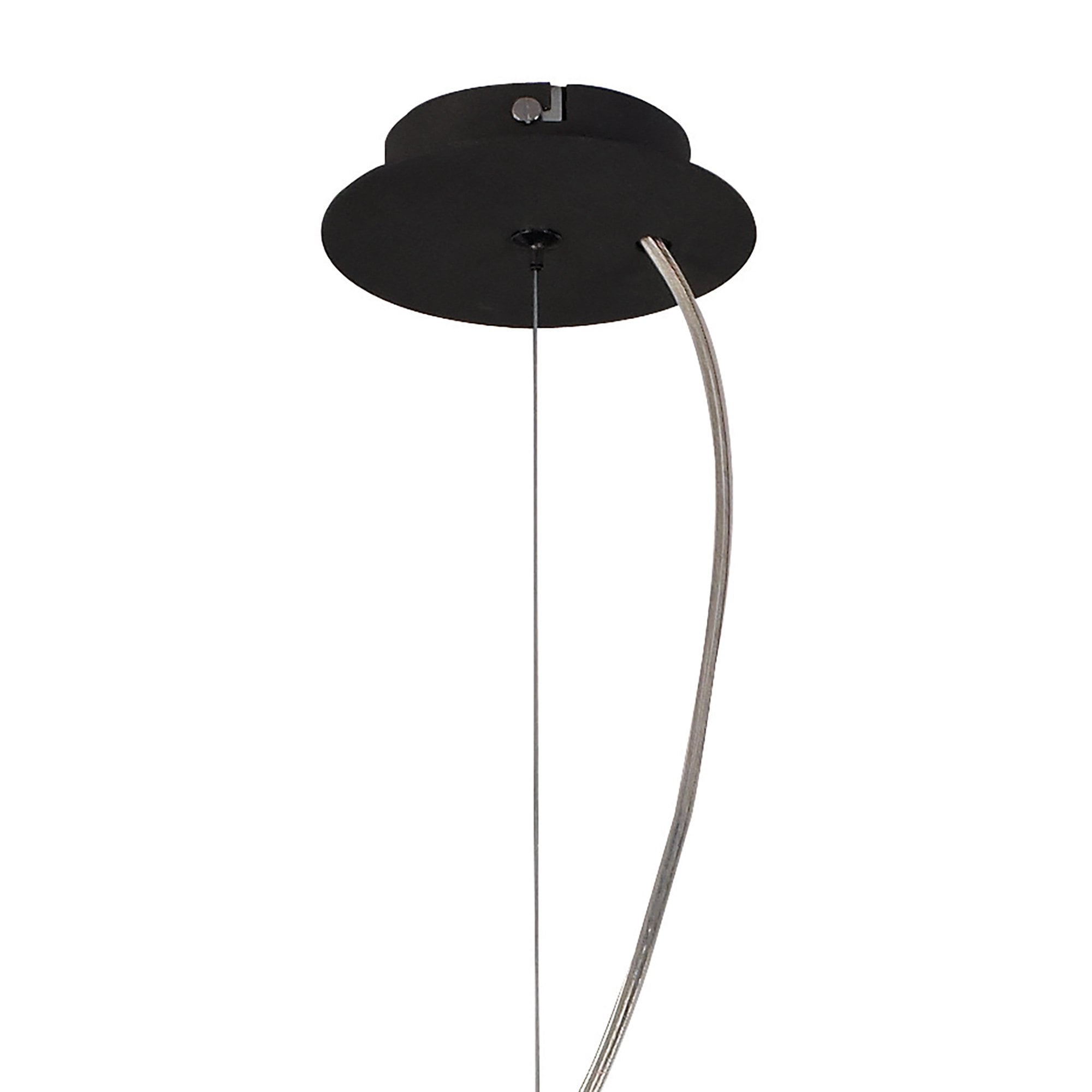M1153/BS Eve Pendant 3 Light E27 Anthracite Black Round Shade