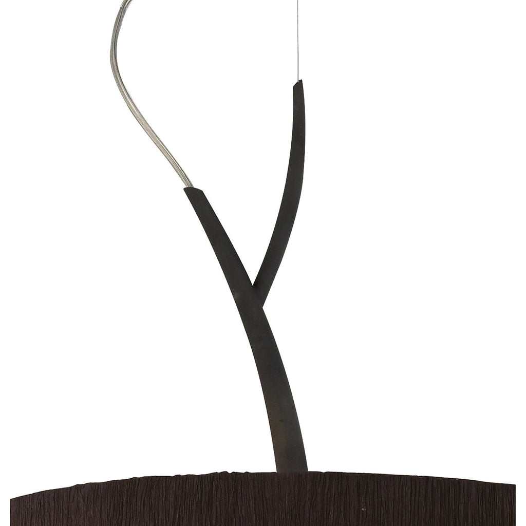 M1153/BS Eve Pendant 3 Light E27 Anthracite Black Round Shade