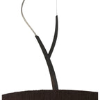 M1153/BS Eve Pendant 3 Light E27 Anthracite Black Round Shade