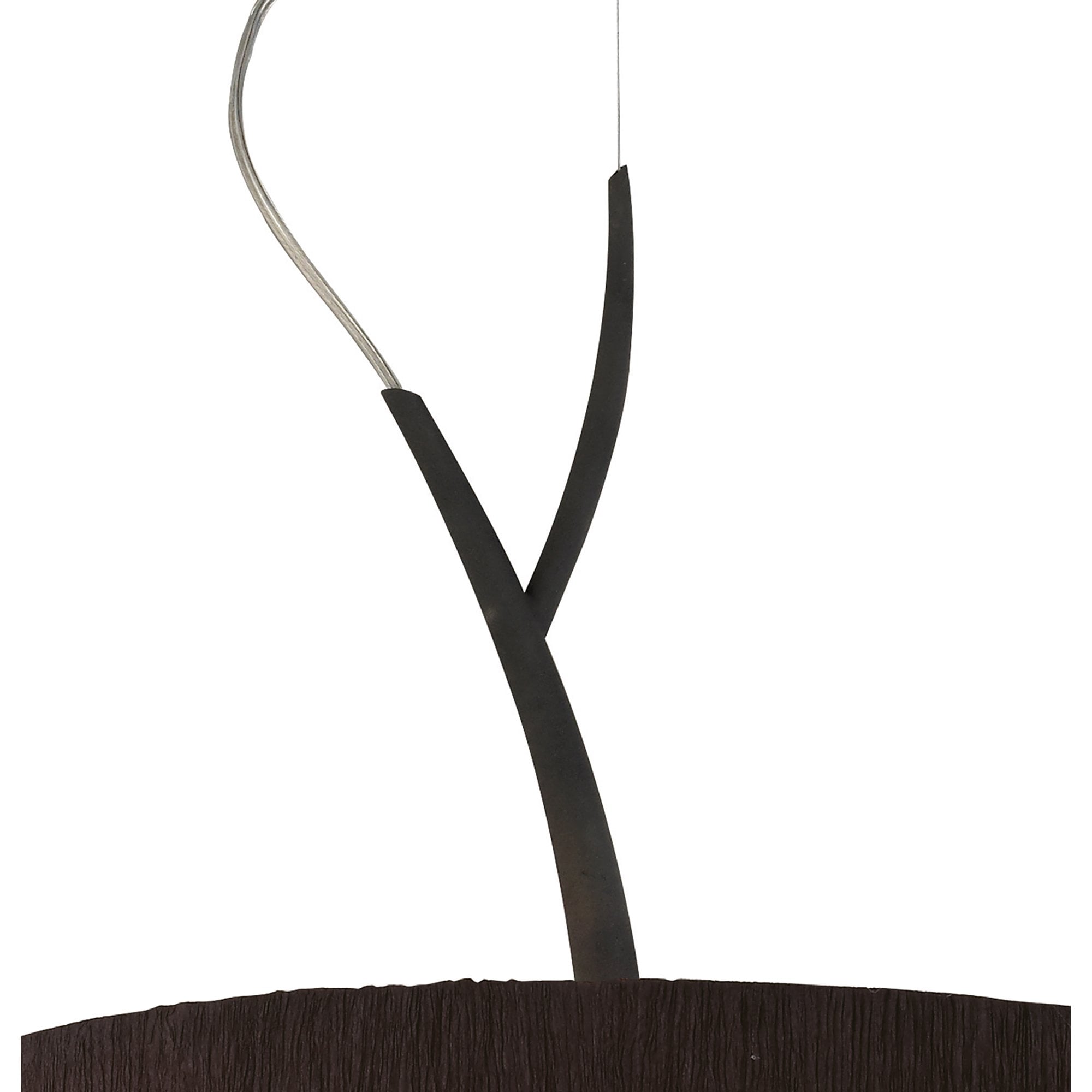 M1153/BS Eve Pendant 3 Light E27 Anthracite Black Round Shade
