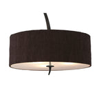M1153/BS Eve Pendant 3 Light E27 Anthracite Black Round Shade