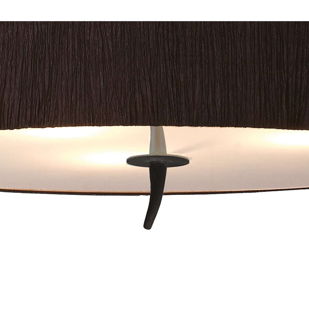 M1153/BS Eve Pendant 3 Light E27 Anthracite Black Round Shade