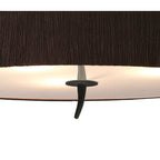 M1153/BS Eve Pendant 3 Light E27 Anthracite Black Round Shade