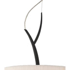 M1153 Eve Pendant 3 Light E27 Anthracite White Round Shade
