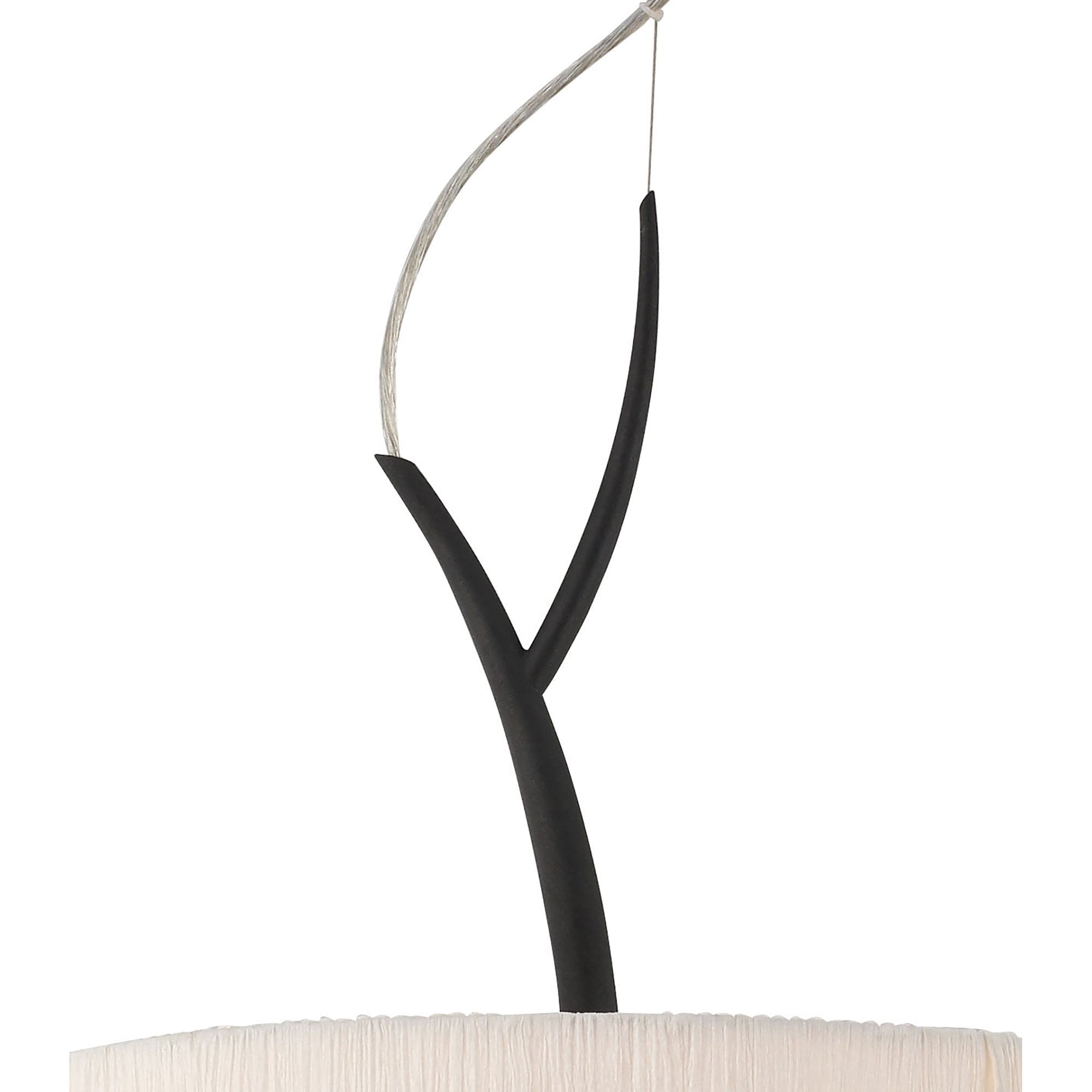 M1153 Eve Pendant 3 Light E27 Anthracite White Round Shade
