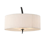 M1153 Eve Pendant 3 Light E27 Anthracite White Round Shade