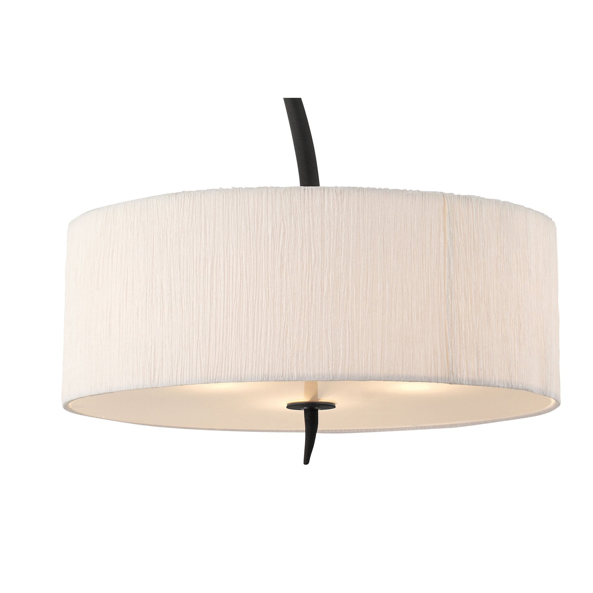 M1153 Eve Pendant 3 Light E27 Anthracite White Round Shade
