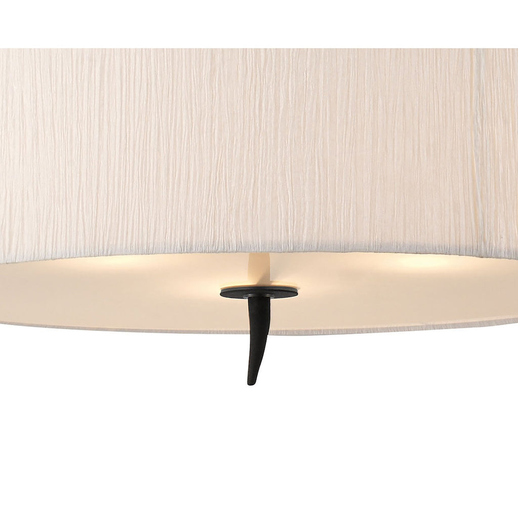 M1153 Eve Pendant 3 Light E27 Anthracite White Round Shade