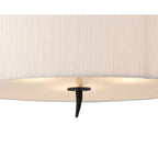 M1153 Eve Pendant 3 Light E27 Anthracite White Round Shade