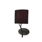M1154/BS Eve Wall Lamp 1 Light E27 Anthracite Black Oval Shade