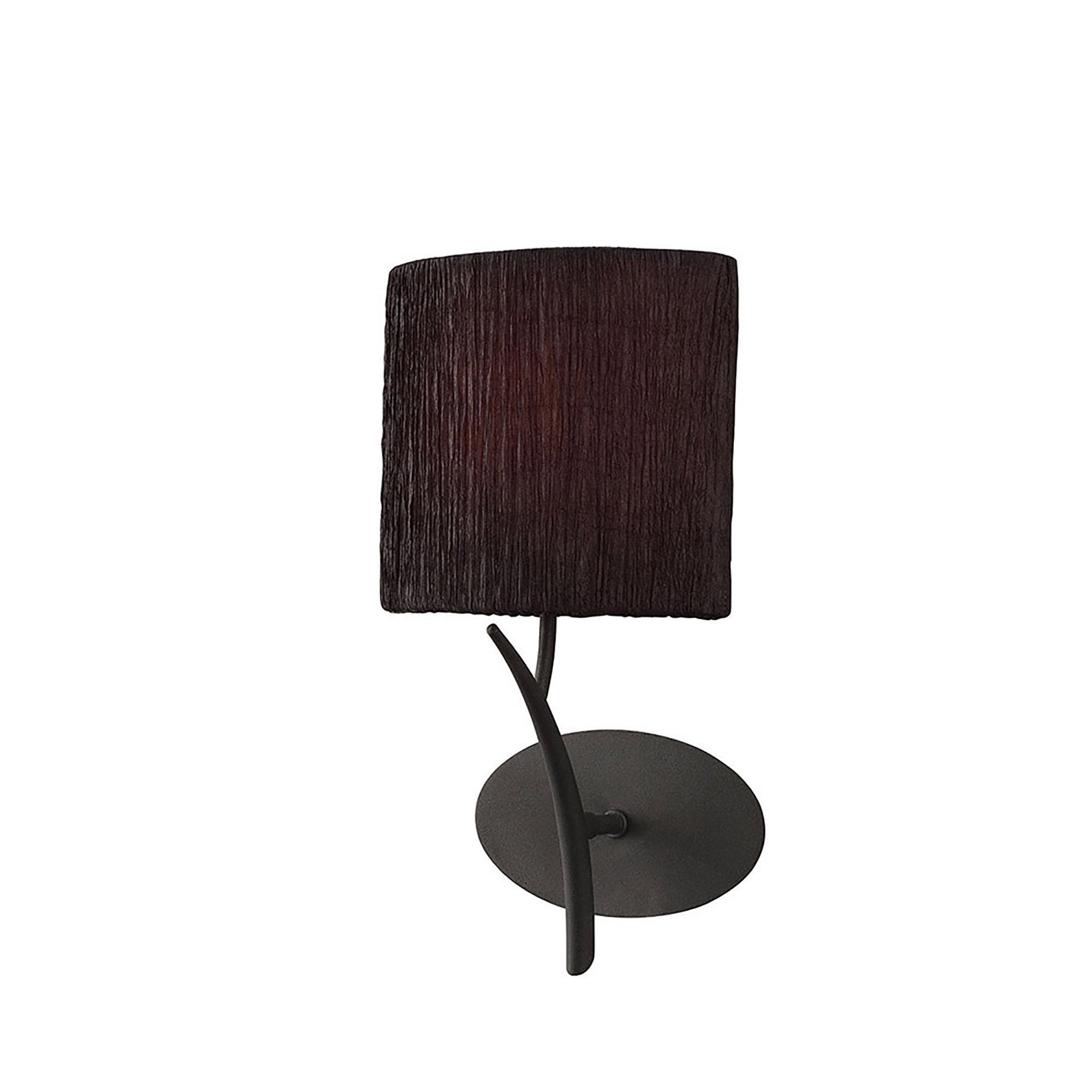 M1154/BS Eve Wall Lamp 1 Light E27 Anthracite Black Oval Shade