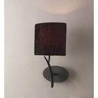 M1154/BS Eve Wall Lamp 1 Light E27 Anthracite Black Oval Shade