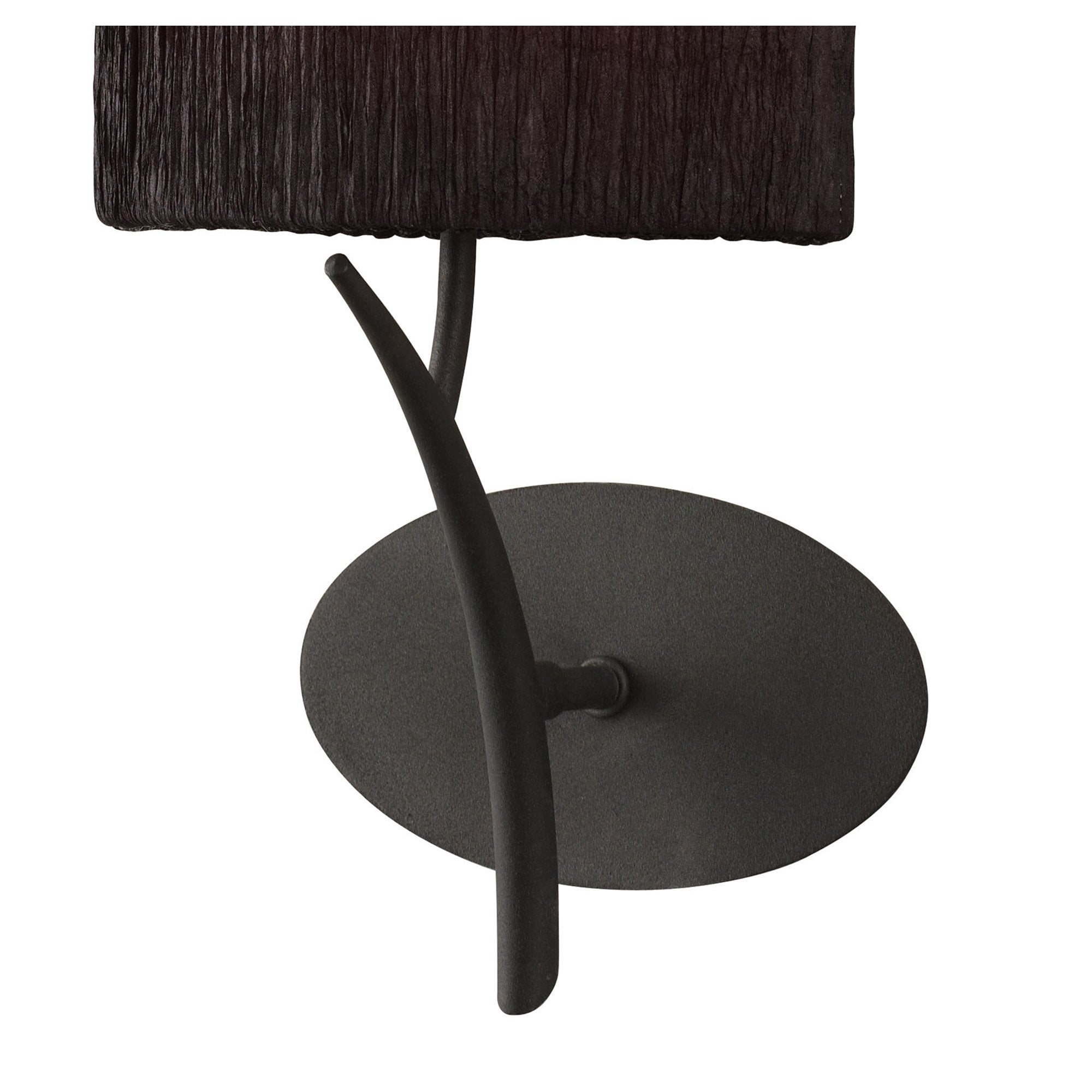 M1154/BS Eve Wall Lamp 1 Light E27 Anthracite Black Oval Shade