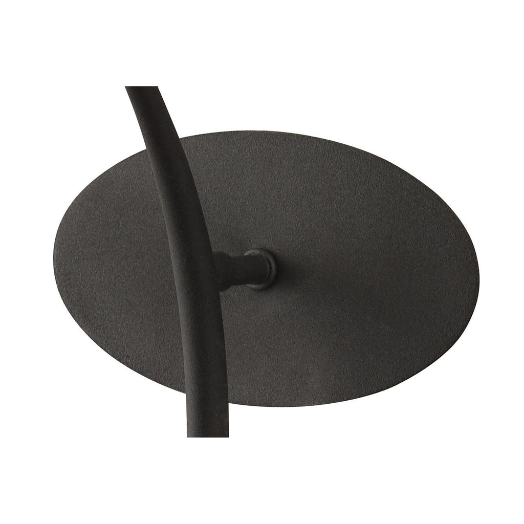 M1154/BS Eve Wall Lamp 1 Light E27 Anthracite Black Oval Shade