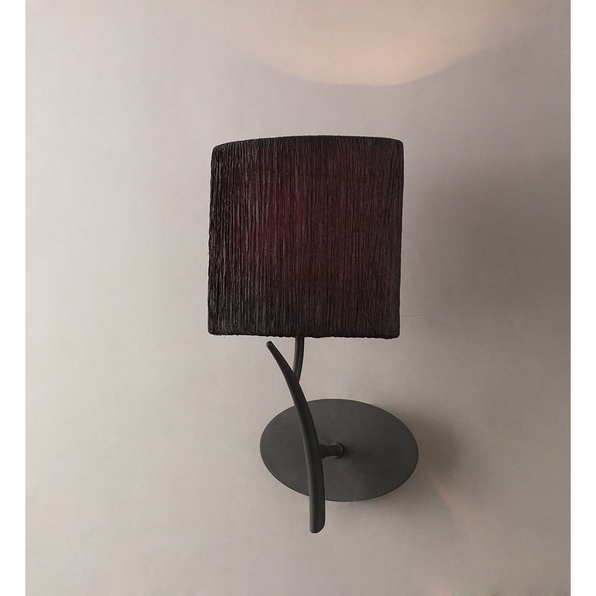M1154/S/BS Eve Wall Lamp Switched 1 Light E27 Anthracite Black Oval Shade