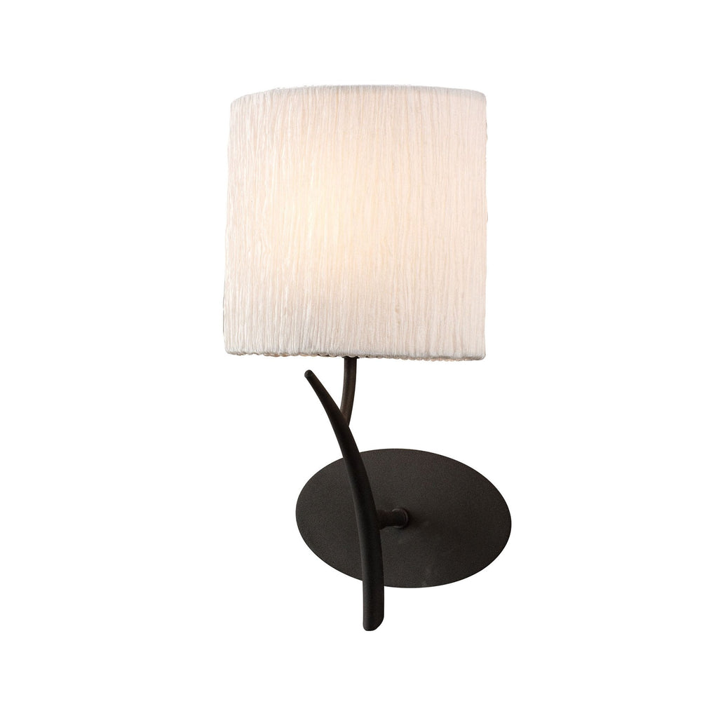 M1154/S Eve Wall Lamp Switched 1 Light E27 Anthracite White Oval Shade