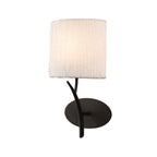 M1154/S Eve Wall Lamp Switched 1 Light E27 Anthracite White Oval Shade