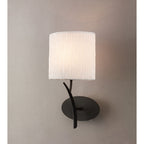 M1154/S Eve Wall Lamp Switched 1 Light E27 Anthracite White Oval Shade
