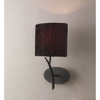 M1154/S Eve Wall Lamp Switched 1 Light E27 Anthracite White Oval Shade