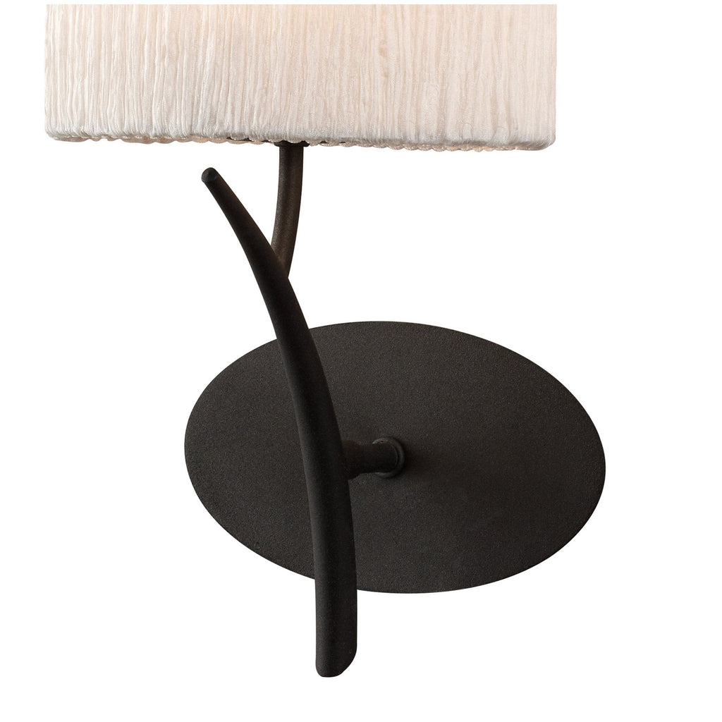 M1154/S Eve Wall Lamp Switched 1 Light E27 Anthracite White Oval Shade