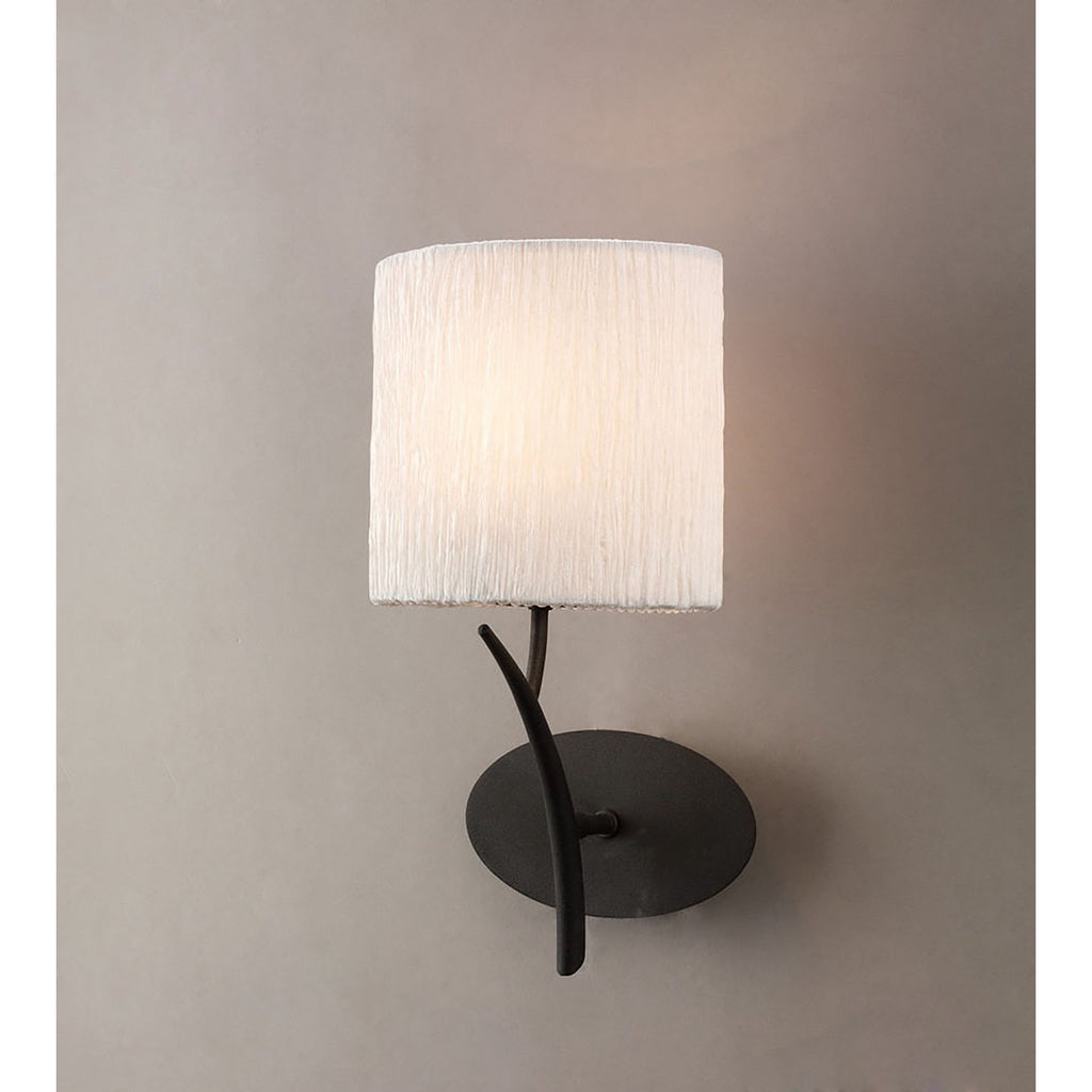 M1154 Eve Wall Lamp 1 Light E27 Anthracite White Oval Shade